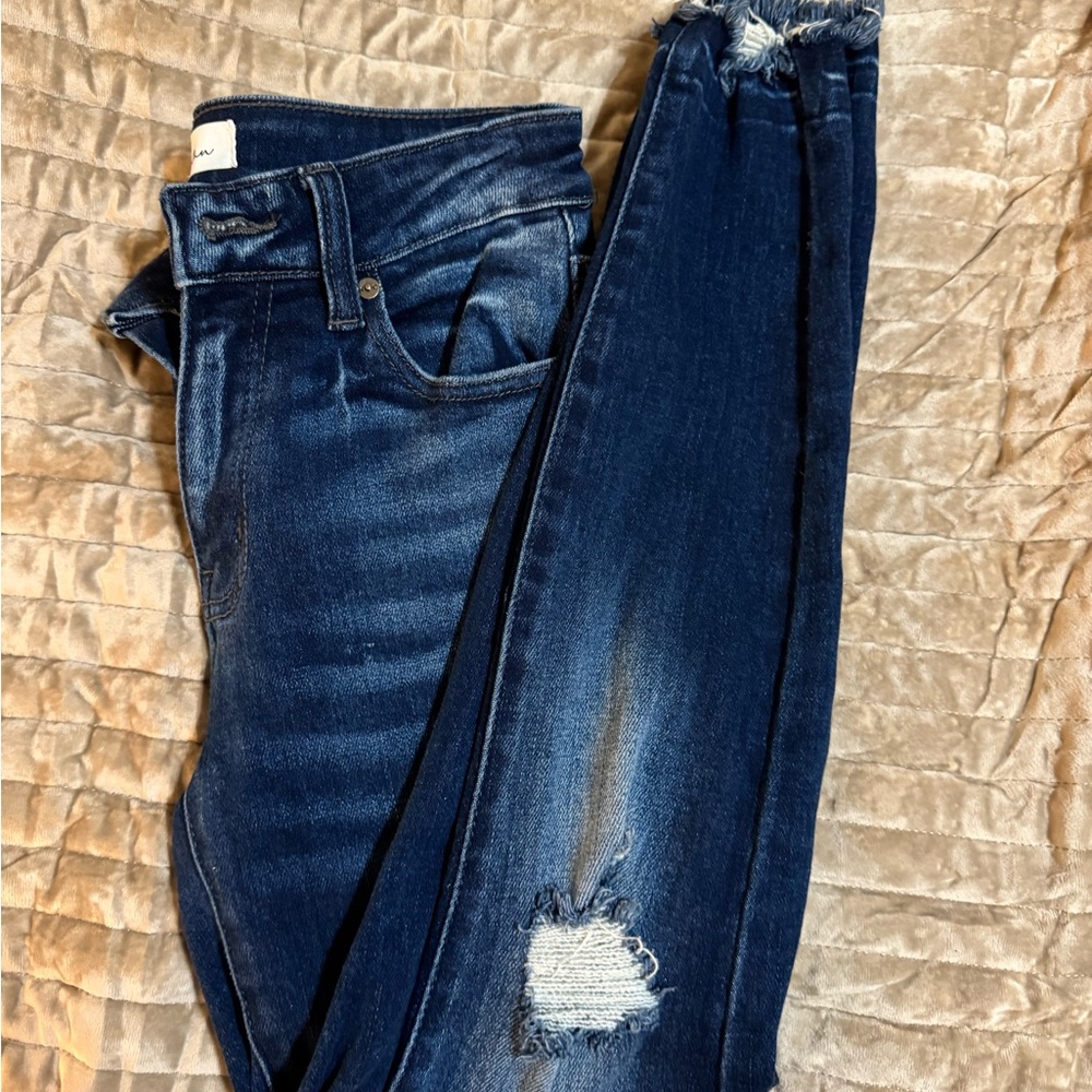 KanCan Dark Blue Distressed Skinny Jeans